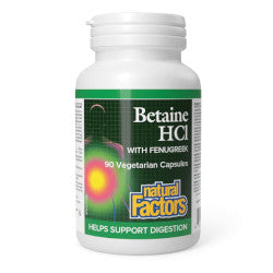 Buy Natural Factors Betain HCl with Fenugreek Online in Canada at Erbamin.