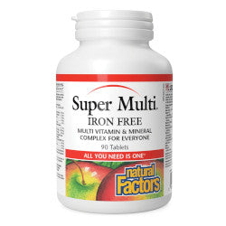 Buy Natural Factors Super Multi Iron Free Online in Canada at Erbamin