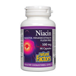 Natural Factors 'No Flush' Niacin 500 mg - 90 Capsules