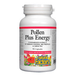 Natural Factors Pollen Plus Energy - 90 Capsules