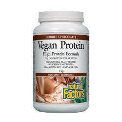 Natural Factors Vegan Protein Double Chocolate - 1 kg