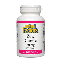 Natural Factors Zinc Citrate 50 mg - 180 Tablets