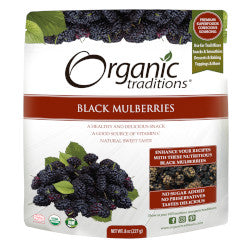 Buy Organic Traditions Black Mulberries Online in Canada at Erbamin