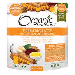 Buy Organic Traditions Turmeric Latte with Saffron & Probiotics Online in Canada at Erbamin