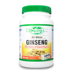Organika BC White Ginseng 500 mg - 100 Capsules