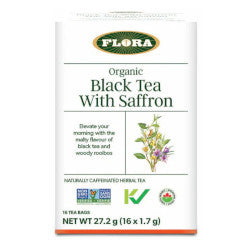 Buy Flora Black Tea with Saffron Online in Canada at Erbamin.