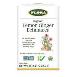 Buy Flora Lemon Ginger Echinacea Tea Online in Canada at Erbamin.