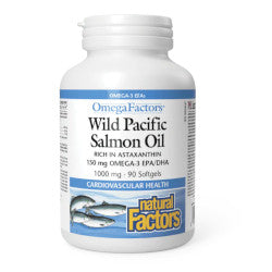 Buy Natural Factors Wild Pacific Salmon Oil Online in Canada at Erbamin.