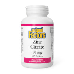 Buy Natural Factors Zinc Citrate Online in Canada at Erbamin.