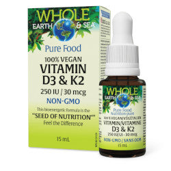 Buy Whole Earth & Sea D3 & K2 Online in Canada at Erbamin.