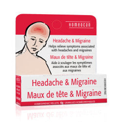 Homeocan Headache and Migraine Pellets - 4 grams