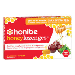 Buy Honeybe Lozenges with Menthol Cherry Flavour Online in Canada at Erbamin