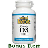 Get Natural Factors Vitamin D Bonus Item with Purchase of Natural Factors Mental Calmness