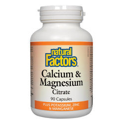 Natural Factors Calcium & Magnesium Citrate - 90 Capsules