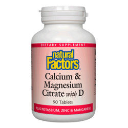 Natural Factors Calcium & Magnesium Citrate with D