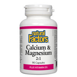 Natural Factors Calcium & Magnesium with D - 90 Capsules