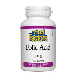 Natural Factors Folic Acid 1 mg - 90 Tablets