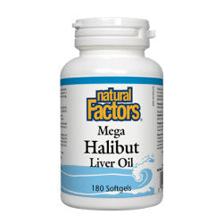 Natural Factors Halibut Liver Oil - 180 Softgels