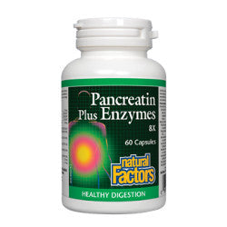 Natural Factors Pancreatin Plus Enzymes - 60 Capsules