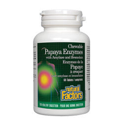 Natural Factors Papaya Enzymes - 120 Chewable Tablets