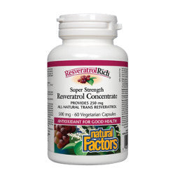 Natural Factors ResveratrolRich 500 mg - 60 Capsules