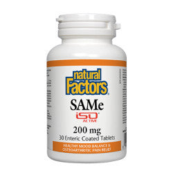Natural Factors SAMe 200 mg - 30 Tablets