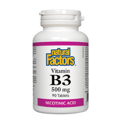 Natural Factors Vitamin B3 500 mg - 90 Tablets
