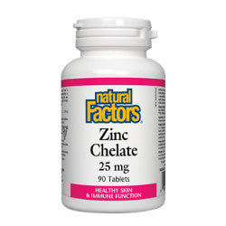 Natural Factors Zinc Chelate 25 mg - 90 Tablets