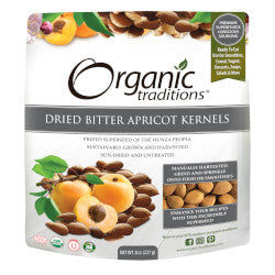 Buy Organic Traditions Dried Bitter Apricot Kernels Online in Canada at Erbamin