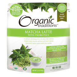 Buy Organic Traditions Matcha Latte with Probiotics Online in Canada at Erbamin